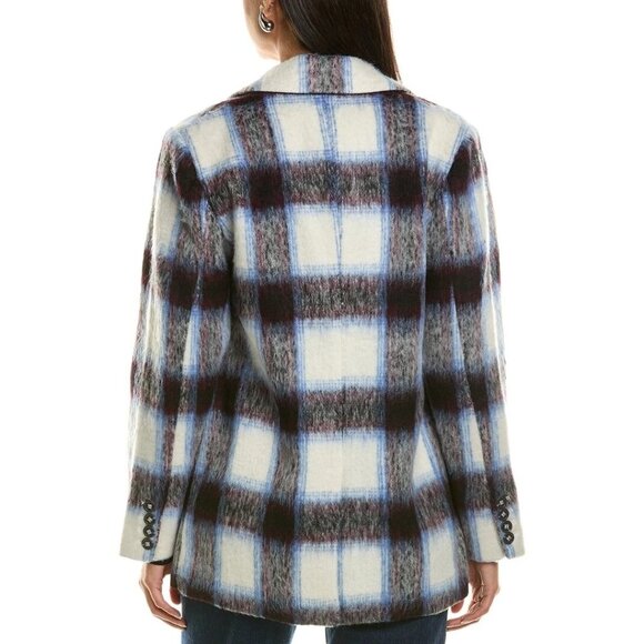 Central Park West Womens Plaid Wool Blazer Jacket Size S - Picture 2 of 15